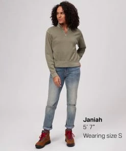 Stoic Cotton Cropped 1/4-Zip Pullover - Women's 9 Stoic Cotton Cropped 1/4-Zip Pullover - Women's -Stoic Sales Store GRAGRE D7 1