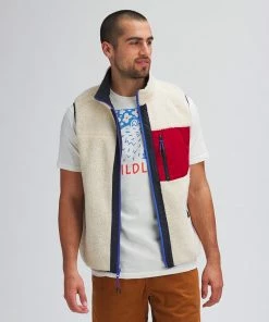 Stoic Reversible Mixed Media Sherpa Vest - Men's