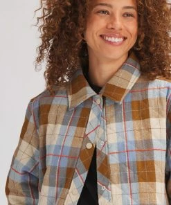 Stoic Quilted Boyfriend Plaid Shirt Jacket - Women's -Stoic Sales Store PEBPLA D2 1