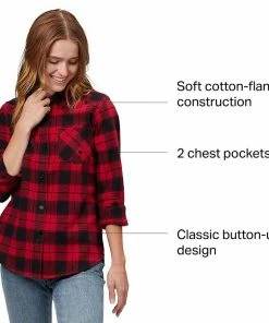 Stoic Super Soft Pocket Flannel Shirt - Women's 24 Stoic Super Soft Pocket Flannel Shirt - Women's -Stoic Sales Store REDSHAPLA D6 1