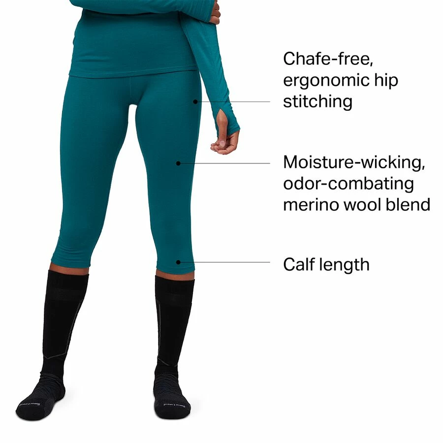 Stoic Merino Blend Calf-Length Baselayer Bottom - Women's 6 Stoic Merino Blend Calf-Length Baselayer Bottom - Women's - Image 6